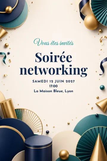 Invitation avec le modèle Soirée networking