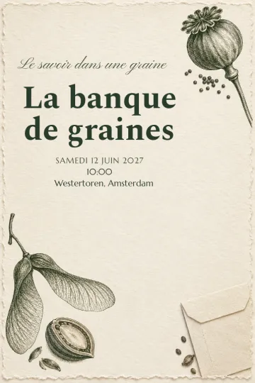 Invitation avec le modèle Le savoir dans une graine