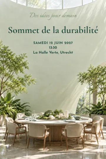 Invitation avec le modèle Sommet de la durabilité