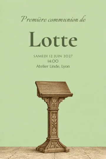 Invitation avec le modèle Un début solennel