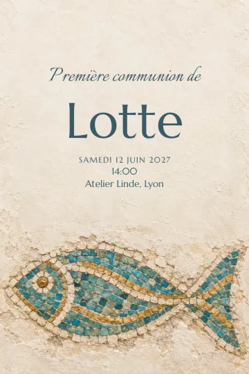 Invitation avec le modèle Poisson en mosaïque