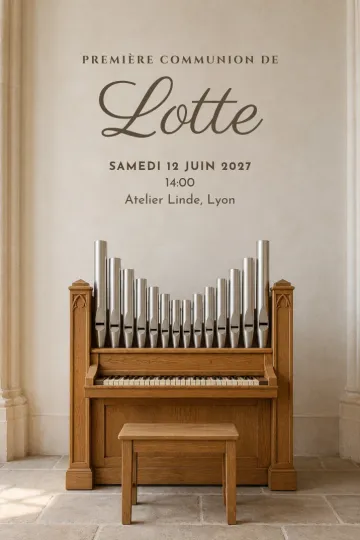 Invitation avec le modèle Petit orgue d’église