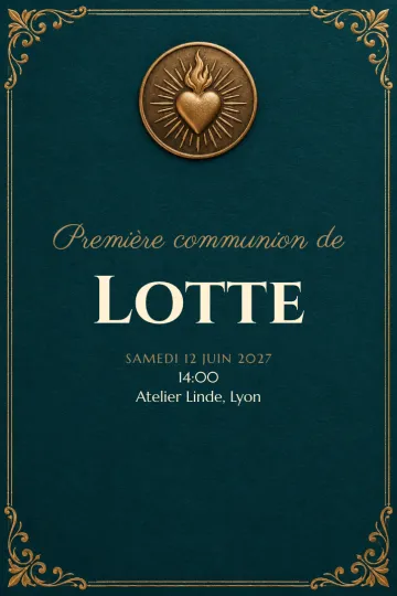 Invitation avec le modèle Cœur sacré