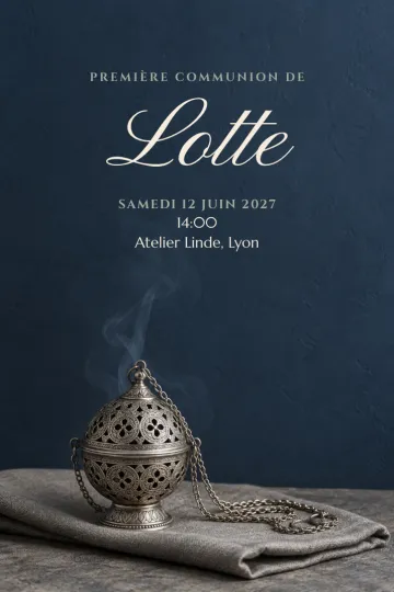 Invitation avec le modèle Encensoir d’argent