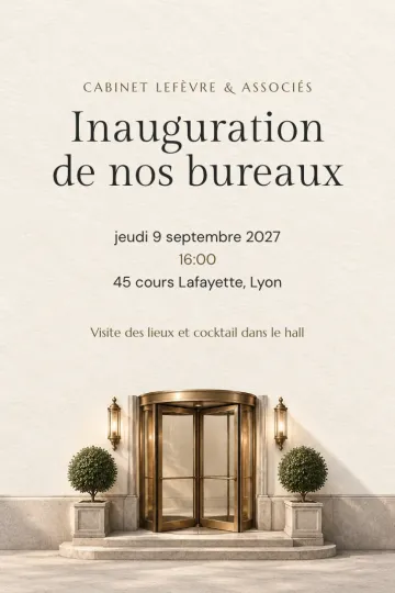 Invitation Soirée d’entreprise, modèle Porte tambour