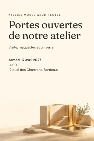 Invitation Soirée d’entreprise, modèle Maquette en grès