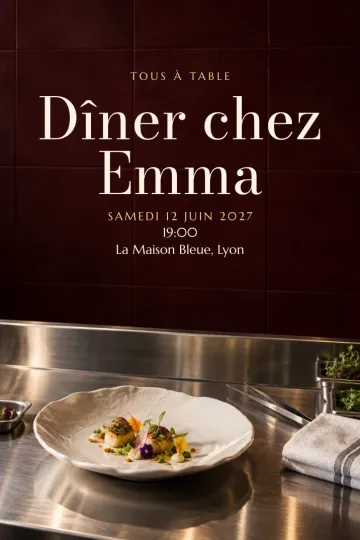 Invitation avec le modèle Comptoir du chef