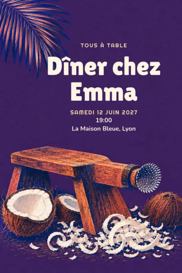 Invitation avec le modèle Atelier coco