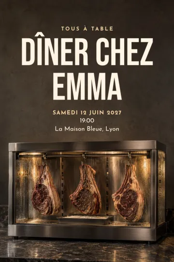 Invitation avec le modèle Dîner maturé