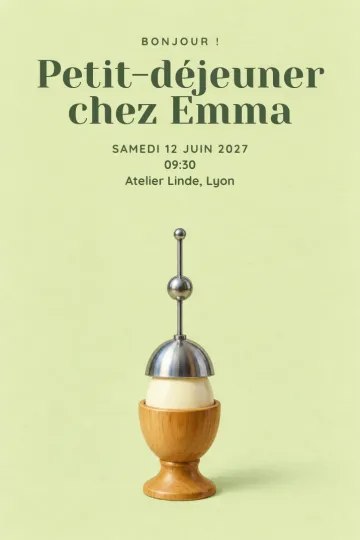 Invitation avec le modèle Un doux début