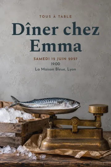 Invitation avec le modèle Dîner du marché aux poissons