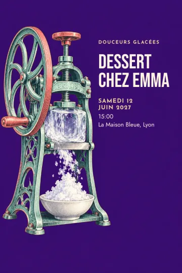 Invitation avec le modèle Glace à la manivelle
