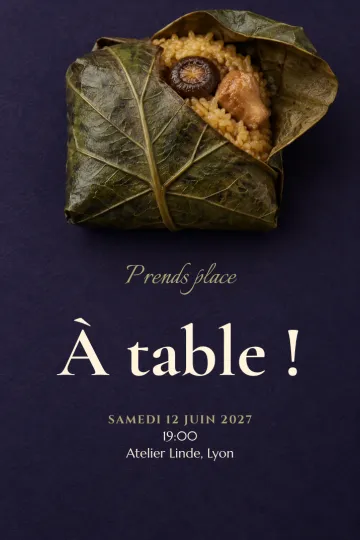 Invitation avec le modèle Une surprise verte