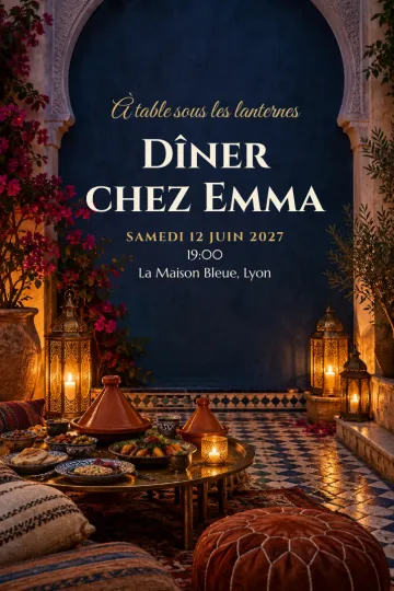 Invitation avec le modèle Cour marocaine