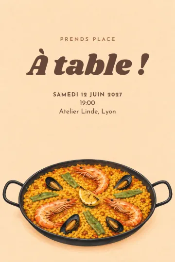 Invitation avec le modèle Sous le soleil du safran