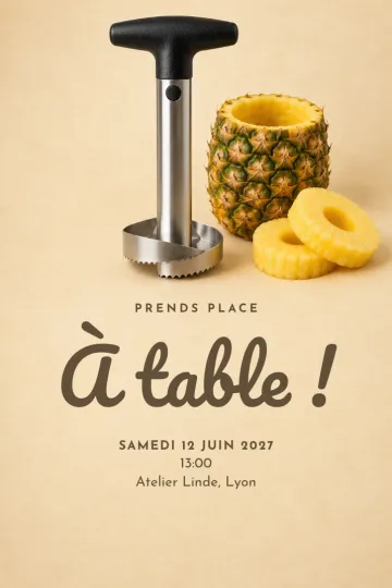 Invitation avec le modèle Les tropiques à table