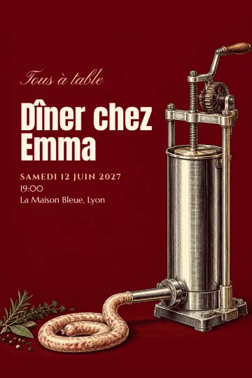 Invitation avec le modèle Atelier charcuterie