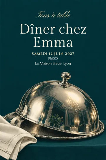 Invitation avec le modèle Sous la cloche d’argent