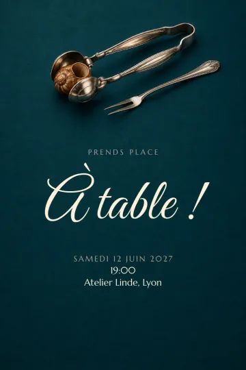 Invitation avec le modèle Petit bistrot
