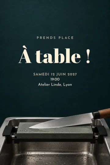 Invitation avec le modèle Des saveurs affûtées