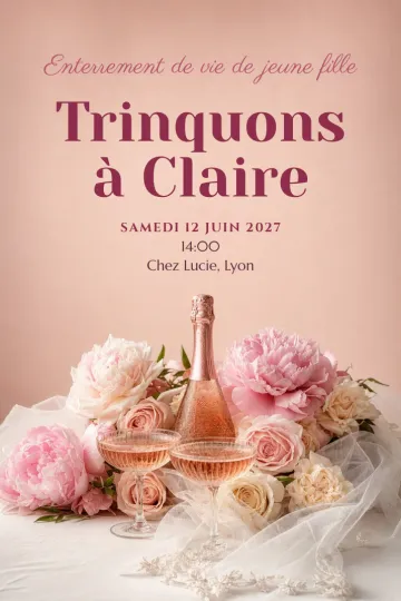 Invitation avec le modèle EVJF