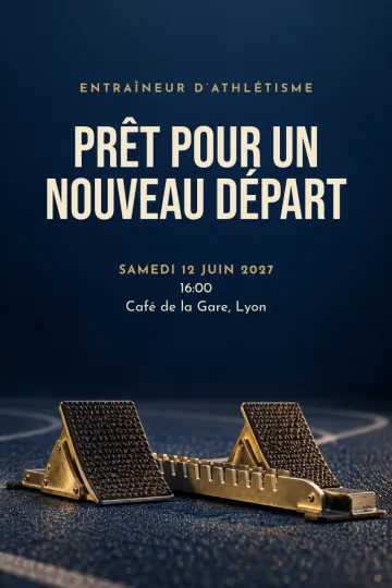 Invitation avec le modèle Entraîneur d'athlétisme