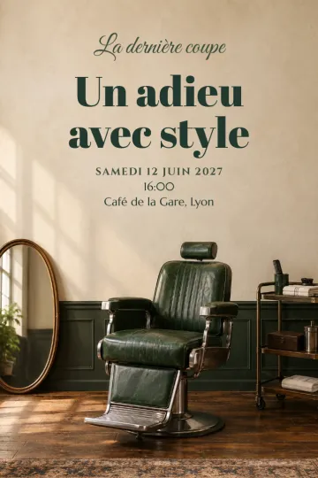 Invitation avec le modèle La dernière coupe