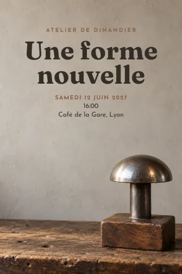 Invitation avec le modèle Atelier de dinandier