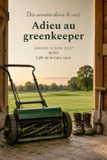 Invitation avec le modèle Des années dans le vert