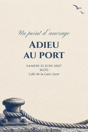 Invitation avec le modèle Un point d'ancrage