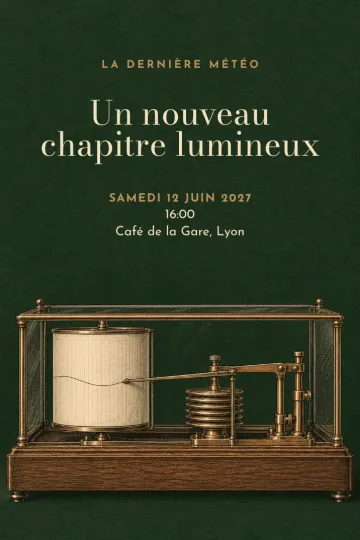 Invitation avec le modèle Départ du météorologue