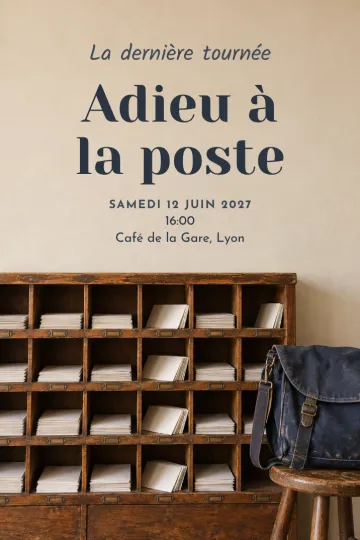 Invitation avec le modèle La dernière tournée