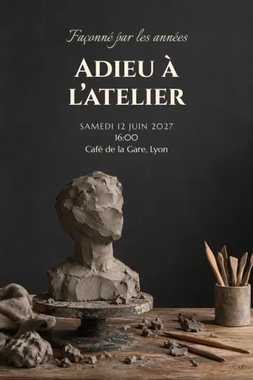Invitation avec le modèle Façonné par les années