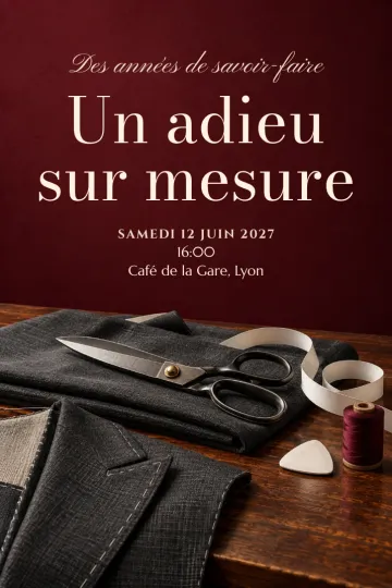 Invitation avec le modèle Le dernier point