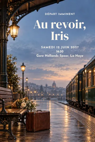Invitation avec le modèle Quai de départ