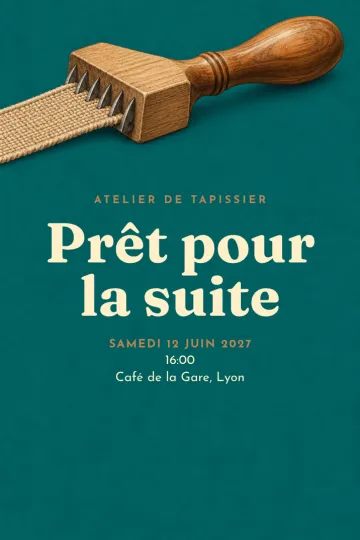 Invitation avec le modèle Atelier de tapissier