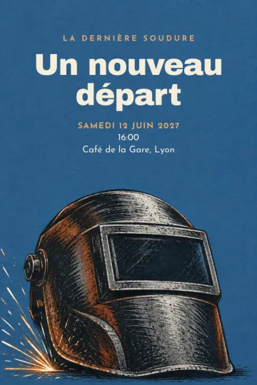 Invitation avec le modèle Départ du soudeur