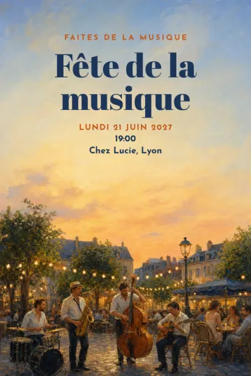 Invitation avec le modèle Fête de la musique