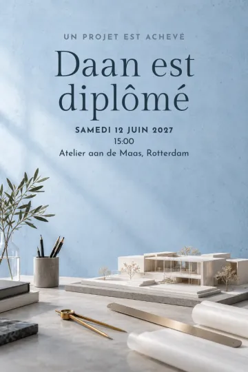 Invitation avec le modèle Finale d'architecture