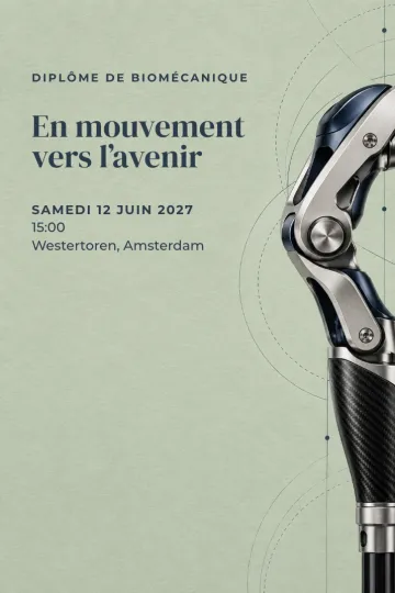 Invitation avec le modèle Diplôme de biomécanique