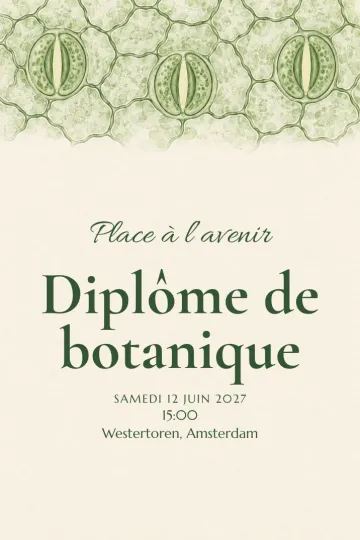 Invitation avec le modèle Botanique