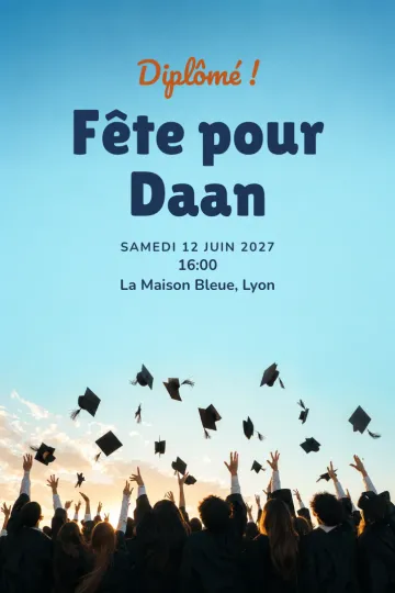 Invitation avec le modèle Diplômé !