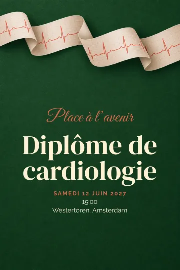 Invitation avec le modèle Cardiologie
