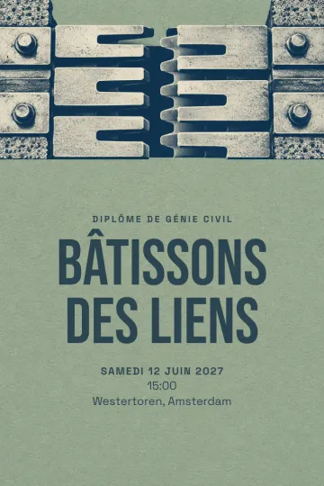 Invitation avec le modèle Diplôme de génie civil