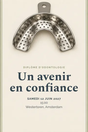 Invitation avec le modèle Diplôme d’odontologie