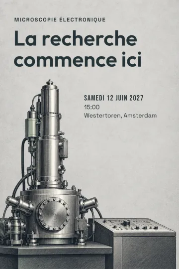 Invitation avec le modèle Microscopie électronique
