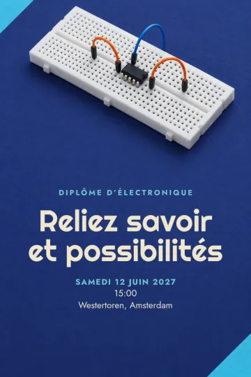 Invitation avec le modèle Diplôme d’électronique