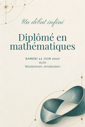 Invitation avec le modèle Un début infini