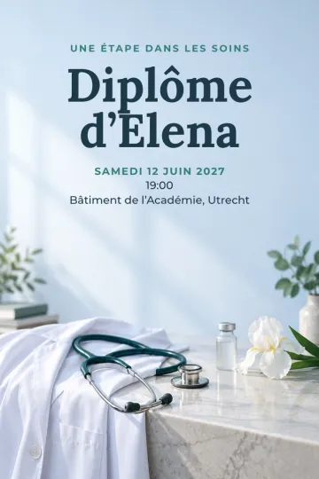 Invitation avec le modèle Blouse blanche