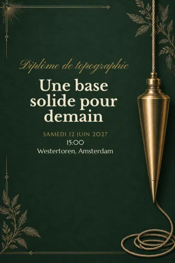 Invitation avec le modèle Diplôme de topographie
